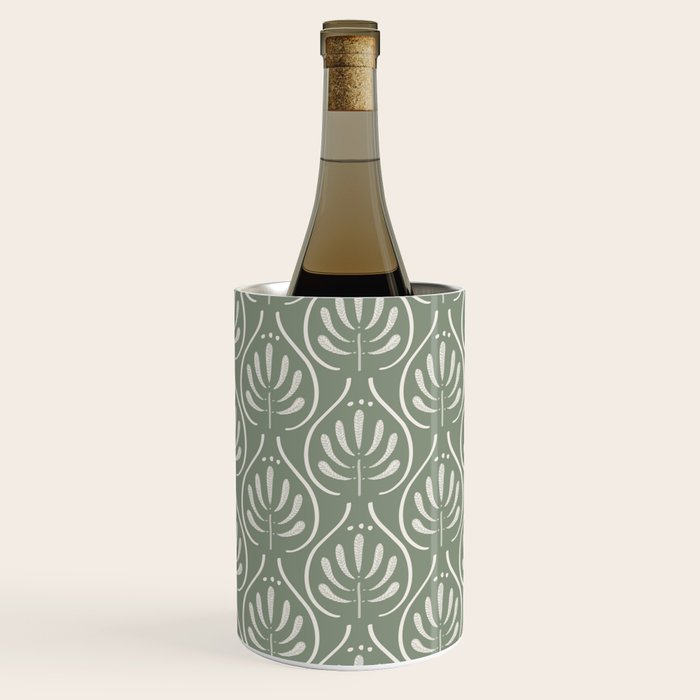 Boho Sage Green Pattern Wine Chiller Gallery Image 2