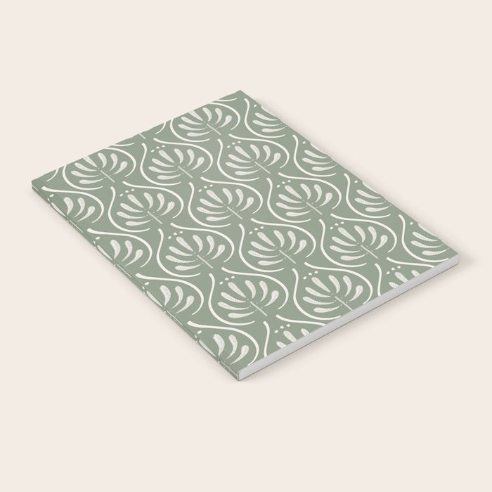 Boho Sage Green Pattern Notebook Gallery Image 2