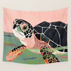 Cute Turtle  Wall Tapestry Gallery Image 4