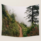 Misty Forest Path Wall Tapestry Gallery Image 4