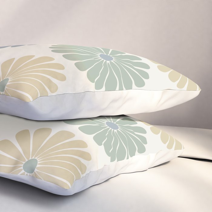 Retro Summer Daisies II Pillow Sham Gallery Image 3