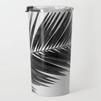 Palm Leaf Black & White I Travel Mug Gallery Image 3