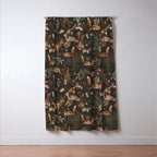 Fall Forest Impression With Wild Animals Moody Brown Window Curtain Gallery Image 3