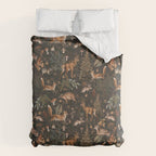 Fall Forest Impression With Wild Animals Moody Brown Comforter Gallery Image 6