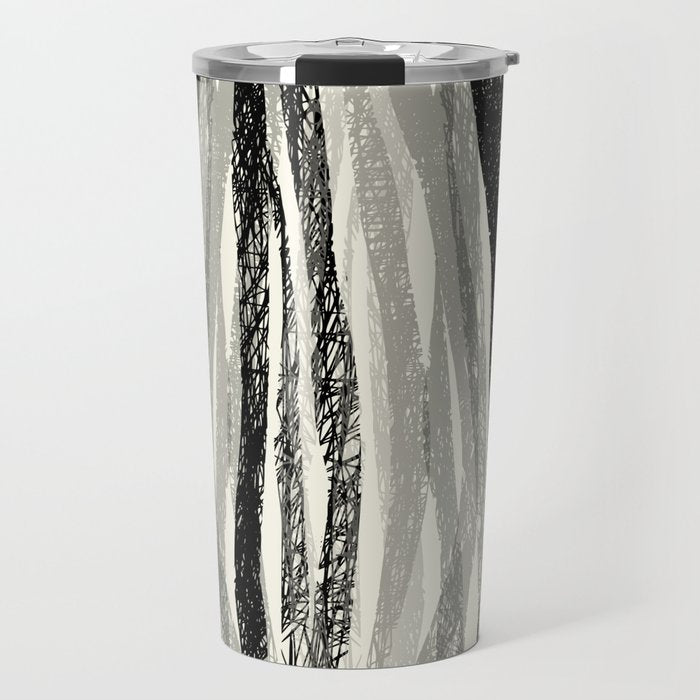 Wildlife Safari animal print black and white Travel Mug Gallery Image 1