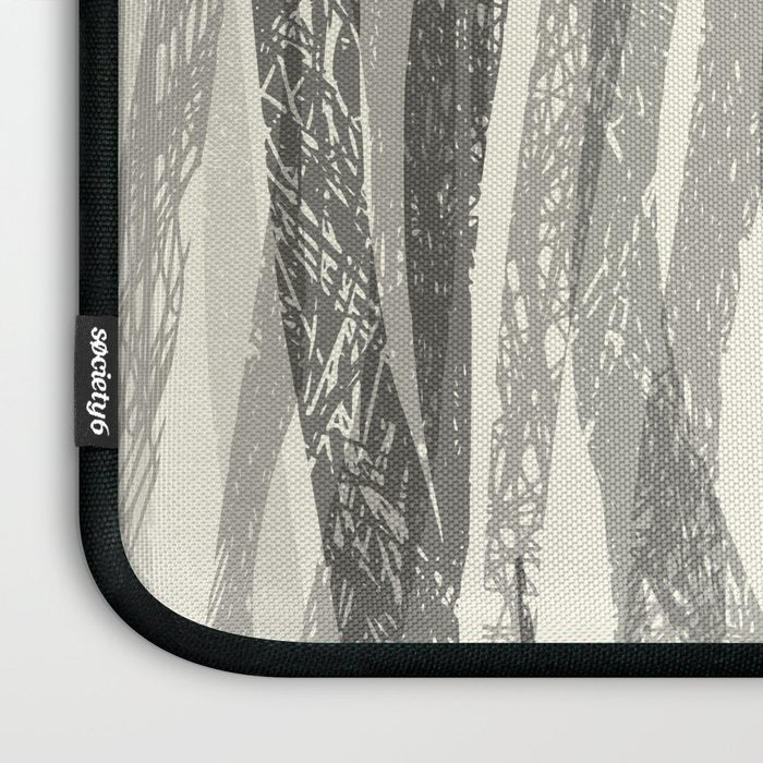 Wildlife Safari animal print black and white Laptop Sleeve Gallery Image 3