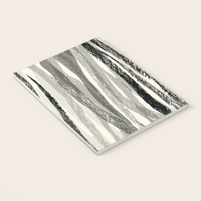 Wildlife Safari animal print black and white Notebook Gallery Image 3