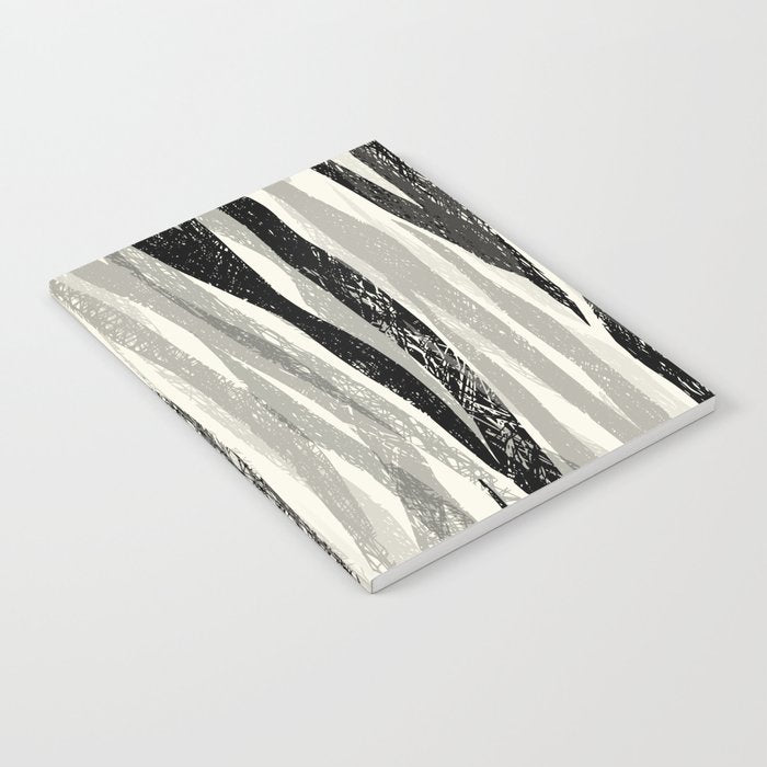 Wildlife Safari animal print black and white Notebook Gallery Image 2