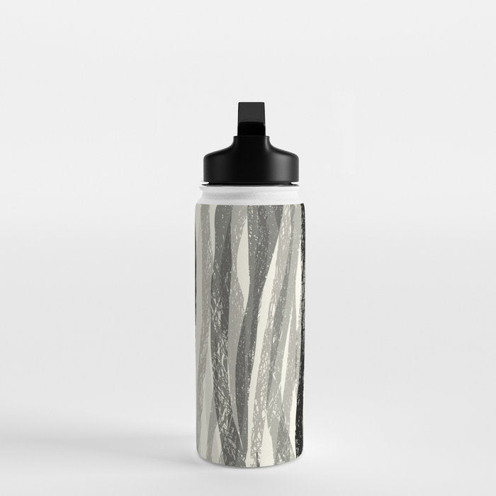 Wildlife Safari animal print black and white Water Bottle Gallery Image 3