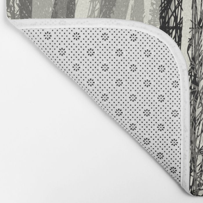 Wildlife Safari animal print black and white Bath Mat Gallery Image 2