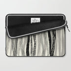 Wildlife Safari animal print black and white Laptop Sleeve Gallery Image 2