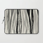 Wildlife Safari animal print black and white Laptop Sleeve Gallery Image 1