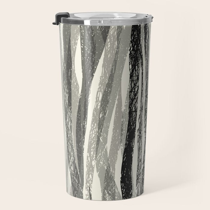 Wildlife Safari animal print black and white Travel Mug Gallery Image 3