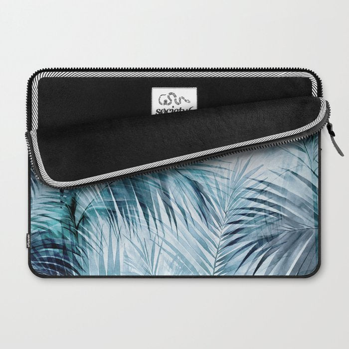 Blue Hour Tropical Retreat Palm Jungle Blue Laptop Sleeve Gallery Image 2