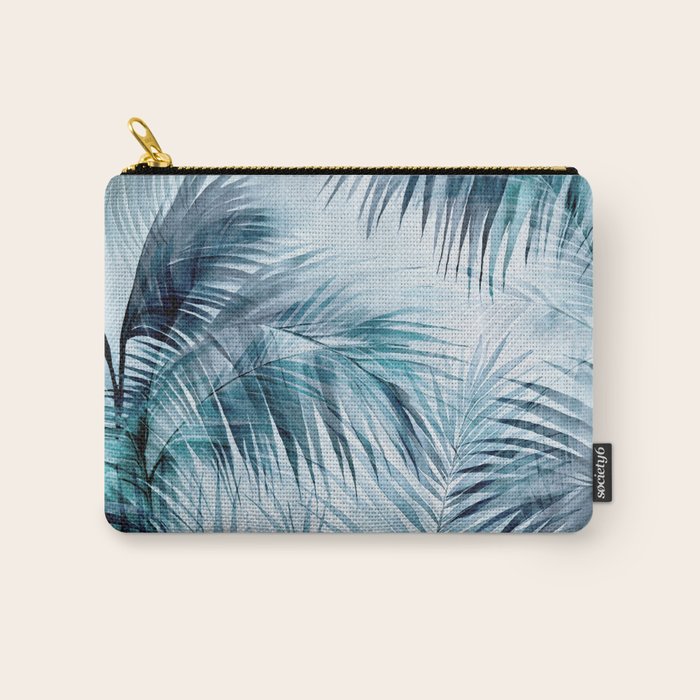 Blue Hour Tropical Retreat Palm Jungle Blue Carry All Pouch Gallery Image 1