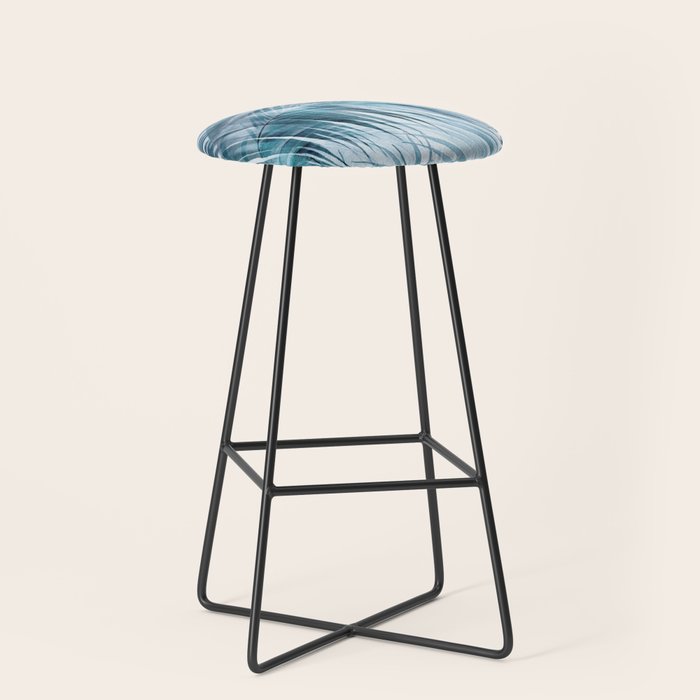 Blue Hour Tropical Retreat Palm Jungle Blue Stool Gallery Image 1