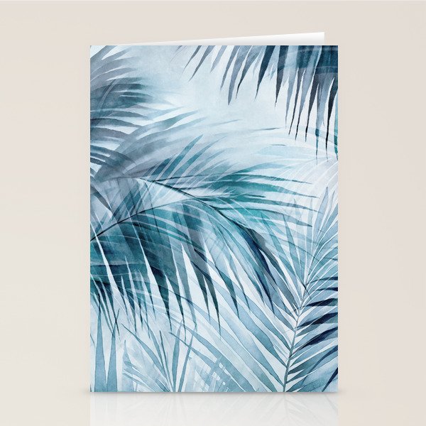 Blue Hour Tropical Retreat Palm Jungle Blue Stationery Card Gallery Image 2