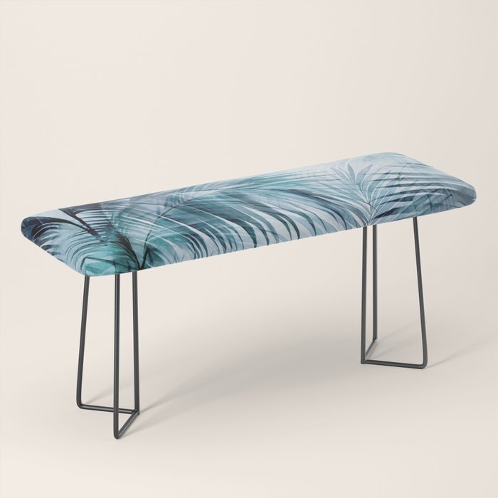 Blue Hour Tropical Retreat Palm Jungle Blue Bench Gallery Image 1