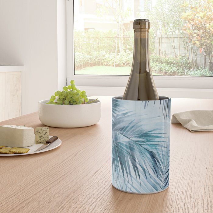 Blue Hour Tropical Retreat Palm Jungle Blue Wine Chiller Gallery Image 4