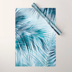 Blue Hour Tropical Retreat Palm Jungle Blue Wrapping Paper Gallery Image 1