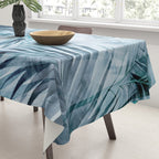 Blue Hour Tropical Retreat Palm Jungle Blue Tablecloth Gallery Image 3