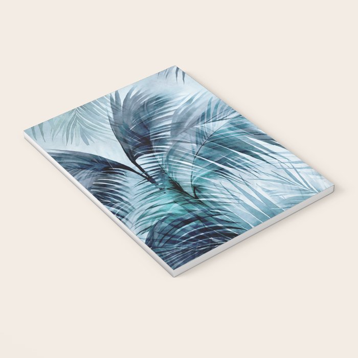 Blue Hour Tropical Retreat Palm Jungle Blue Notebook Gallery Image 3