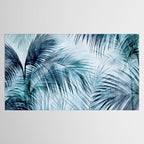 Blue Hour Tropical Retreat Palm Jungle Blue Tablecloth Gallery Image 2