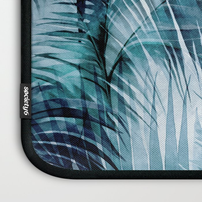 Blue Hour Tropical Retreat Palm Jungle Blue Laptop Sleeve Gallery Image 3