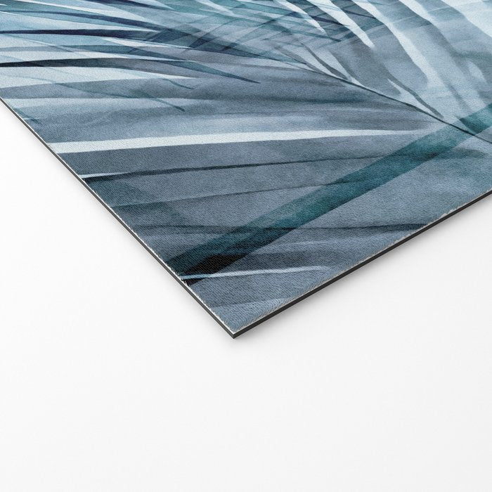 Blue Hour Tropical Retreat Palm Jungle Blue Welcome Mat Gallery Image 2