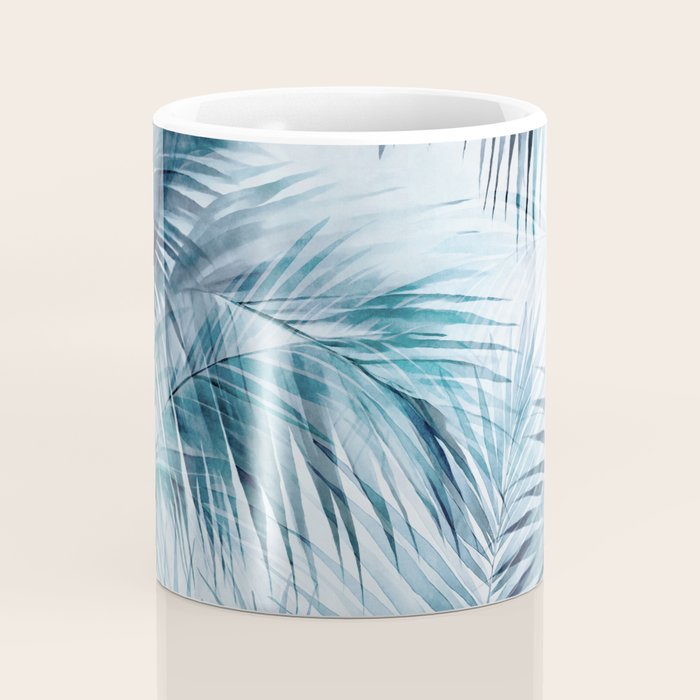Blue Hour Tropical Retreat Palm Jungle Blue Coffee Mug Gallery Image 4