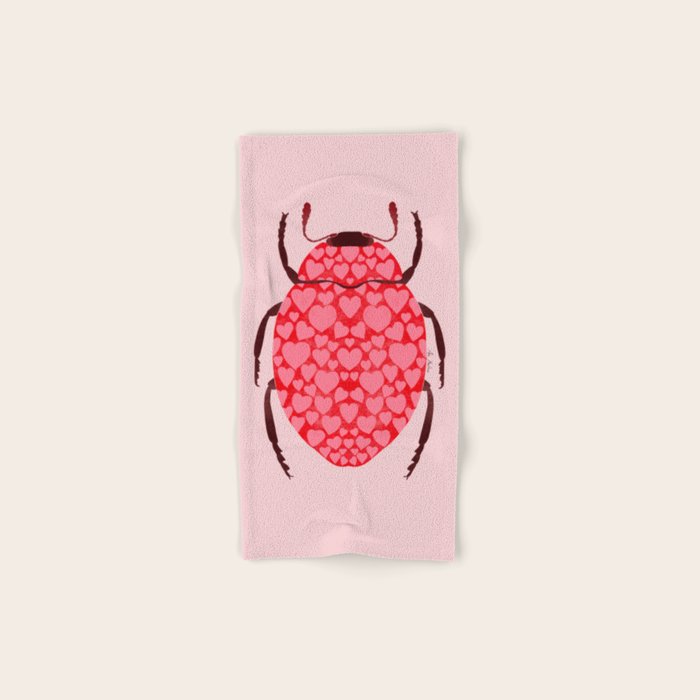 Hearts beetle Bath Towel Gallery Image 1