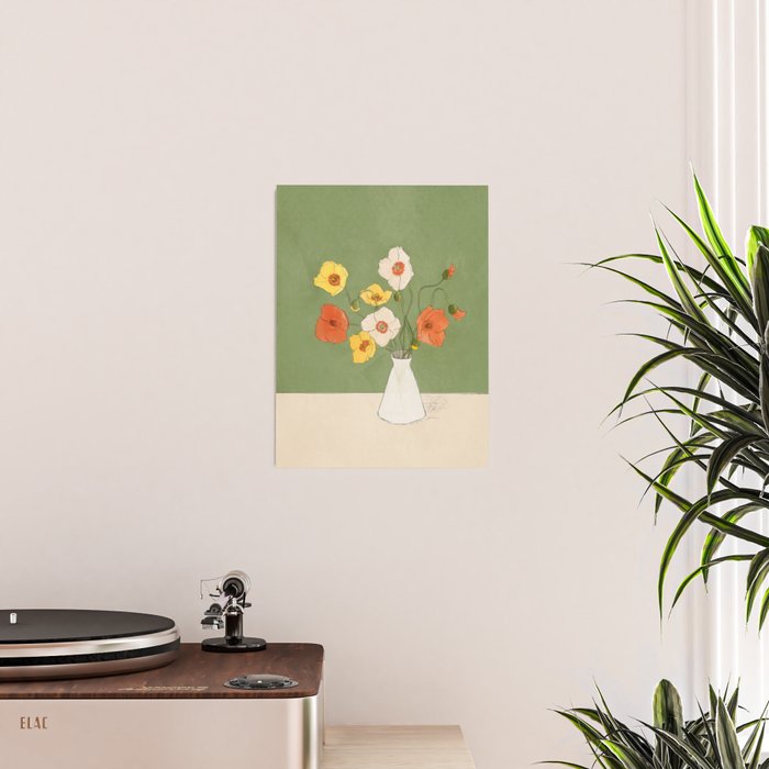Field Wildflowers Verde Poster Gallery Image 2