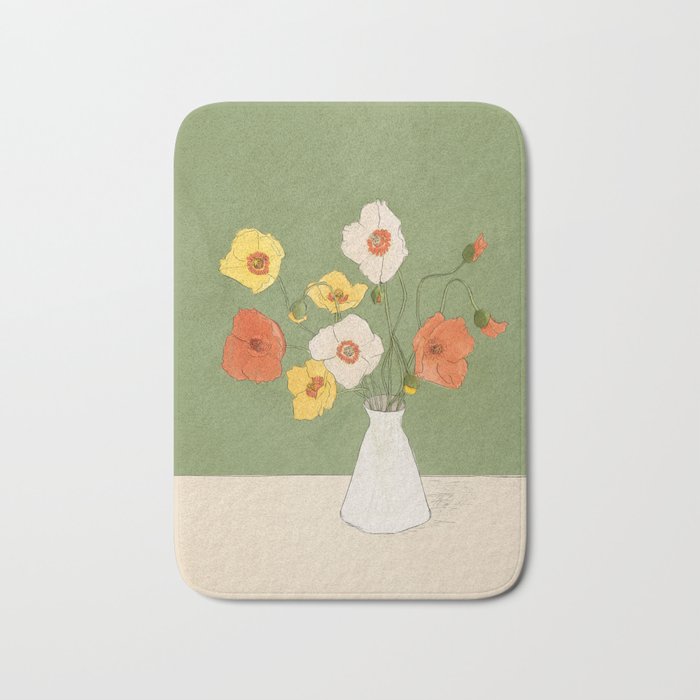 Field Wildflowers Verde Bath Mat Gallery Image 1