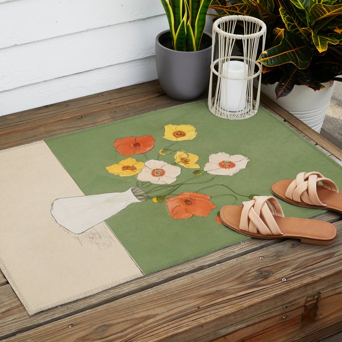 Field Wildflowers Verde Outdoor Rug Gallery Image 2