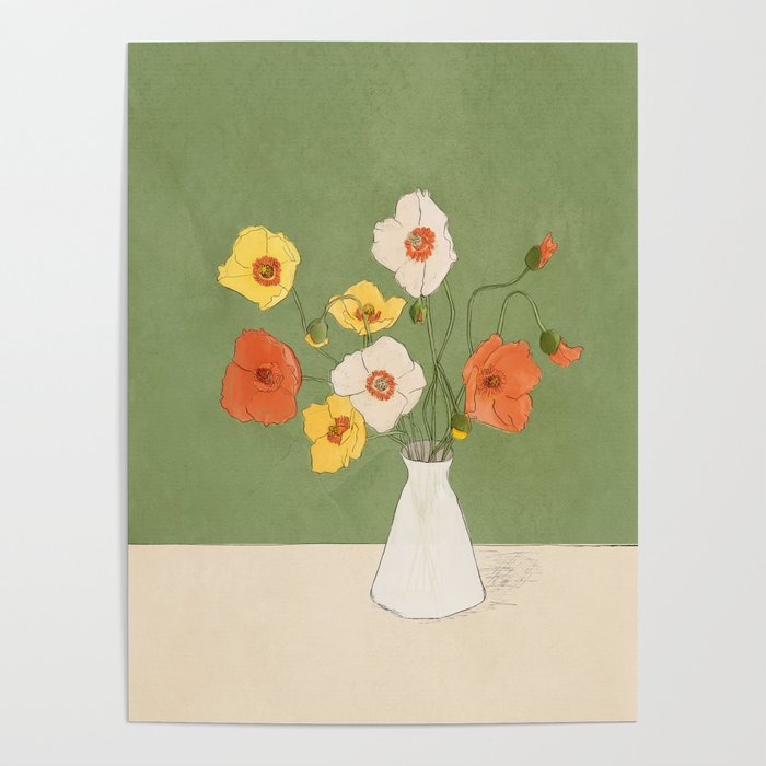 Field Wildflowers Verde Poster Gallery Image 4
