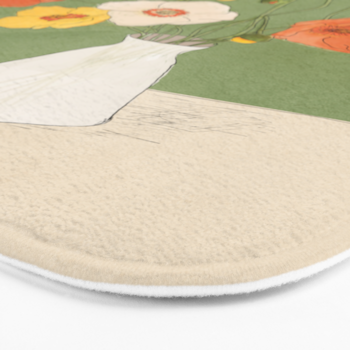 Field Wildflowers Verde Bath Mat Gallery Image 3