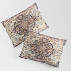Antique Tabriz Rug Print With Abrashed Field Pillow Sham Gallery Image 3
