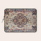 Antique Tabriz Rug Print With Abrashed Field Laptop Sleeve Gallery Image 1
