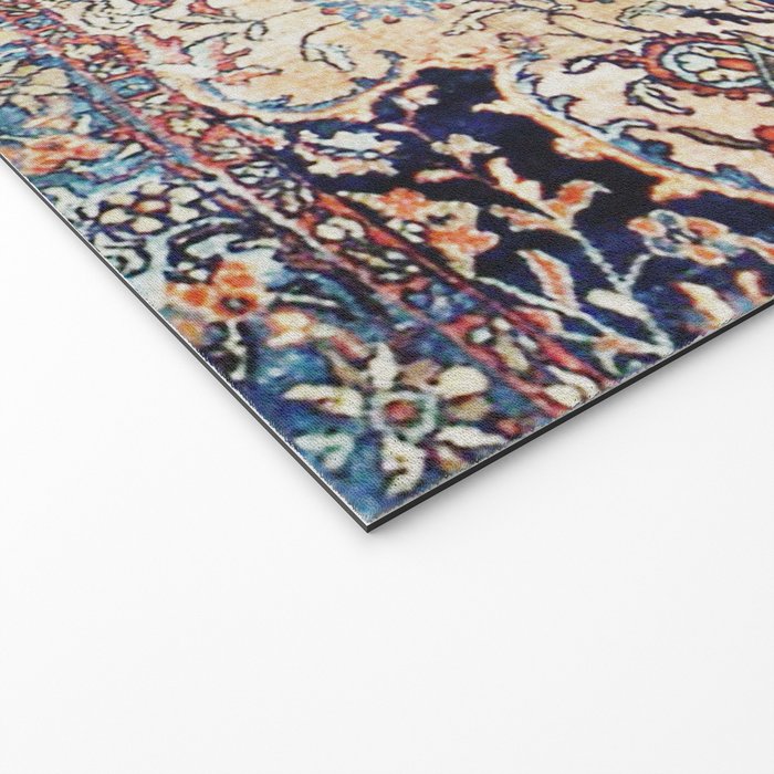 Antique Tabriz Rug Print With Abrashed Field Welcome Mat Gallery Image 2