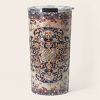 Antique Tabriz Rug Print With Abrashed Field Travel Mug Gallery Image 1