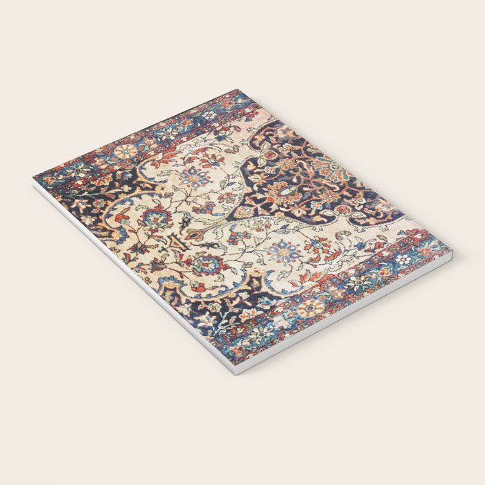 Antique Tabriz Rug Print With Abrashed Field Notebook Gallery Image 3