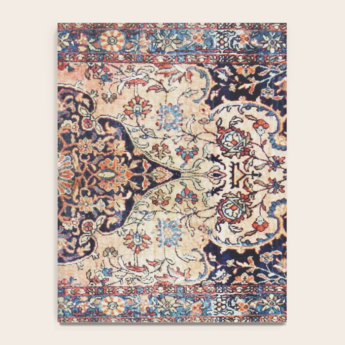 Antique Tabriz Rug Print With Abrashed Field Notebook Gallery Image 4