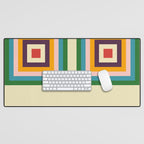 Retro Colored Square Space Desk Mat Gallery Image 1