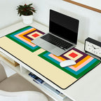 Retro Colored Square Space Desk Mat Gallery Image 2