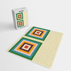 Retro Colored Square Space Jigsaw Puzzle Gallery Image 2
