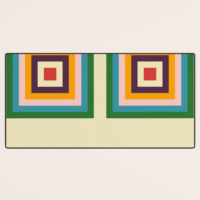Retro Colored Square Space Desk Mat Gallery Image 3
