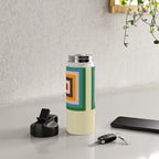 Retro Colored Square Space Water Bottle Gallery Image 4