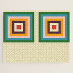 Retro Colored Square Space Jigsaw Puzzle Gallery Image 1