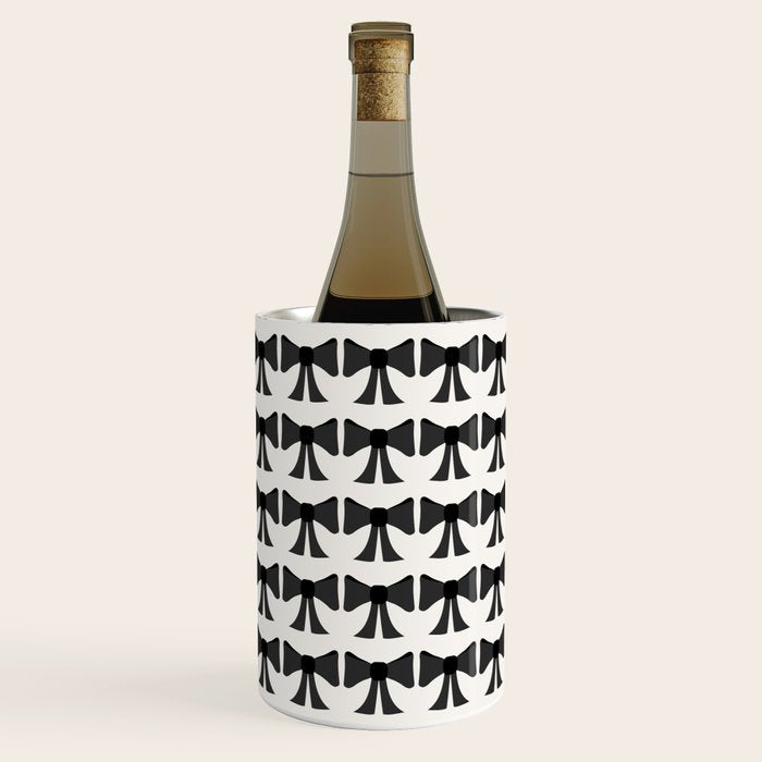 Vintage Bows I Black and White Wine Chiller Gallery Image 1