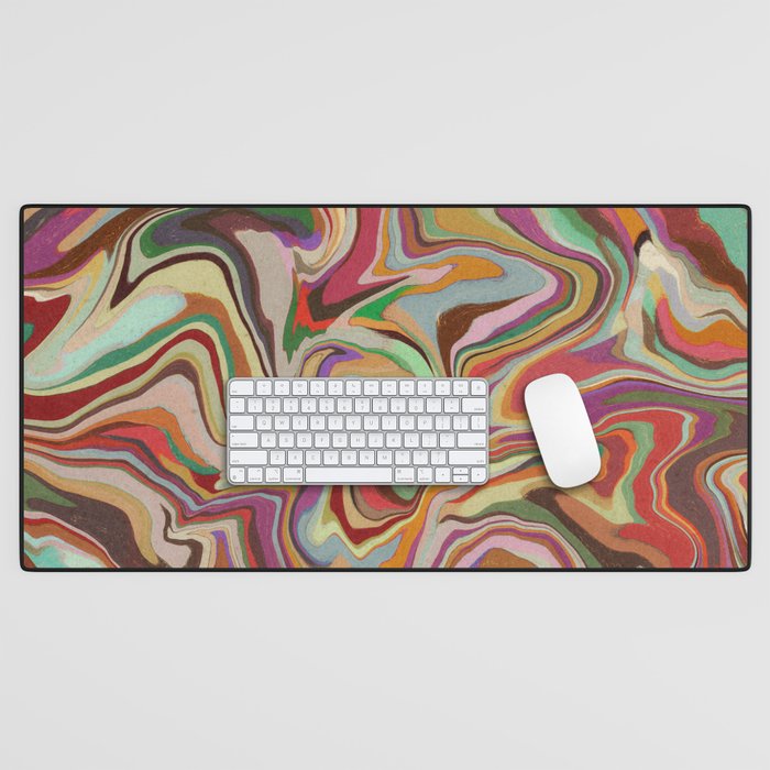 Colorful Liquid Swirl Desk Mat Gallery Image 1